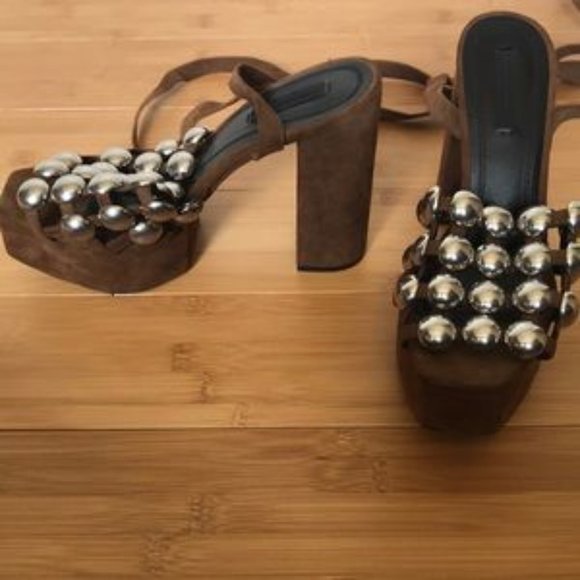 Alexander Wang Strappy Caged Sandals Platforms - Picture 6 of 9